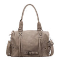 Women’s Vintage Washed Denim Shoulder Bag with Chain Details